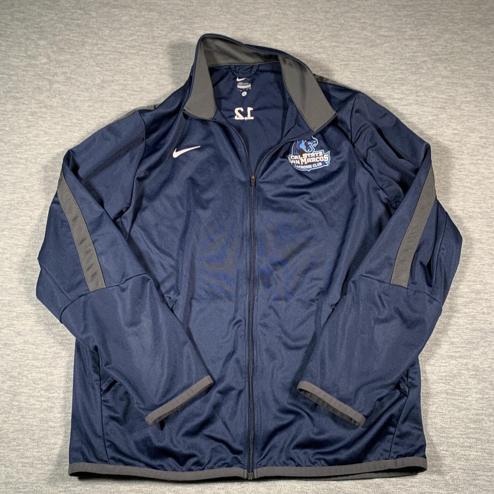 Cal State San Marcos Cougars Jacket Mens Large‎ Lacrosse Nike Warm Up Full Zip